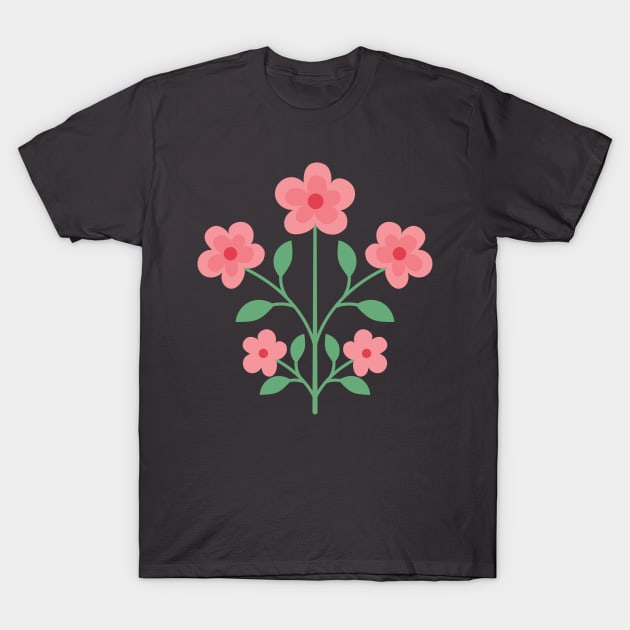 Cut Cartoon Flower T-Shirt by SWON Design